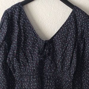 Madewell Navy Floral Top Made in India